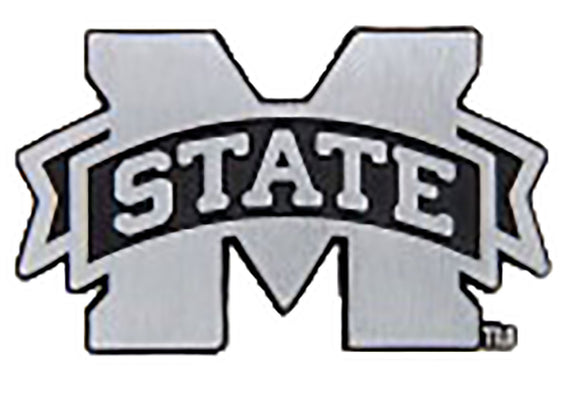 Mississippi State Bulldogs Brushed Metal Auto Emblem
