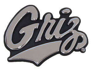 University of Montana Griz Metal Auto Emblem
