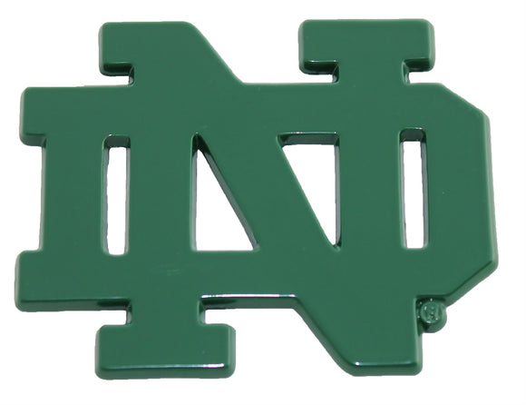 Notre Dame ND Green Metal Auto Emblem