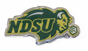 North Dakota State Bison Colors Metal Auto Emblem