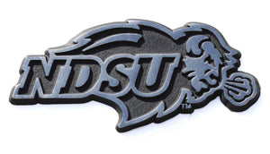 North Dakota State Bison Brushed Metal Auto Emblem