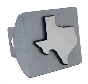 State of Texas Silver Metal Hitch Cover