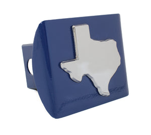 State of Texas Blue Metal Hitch Cover