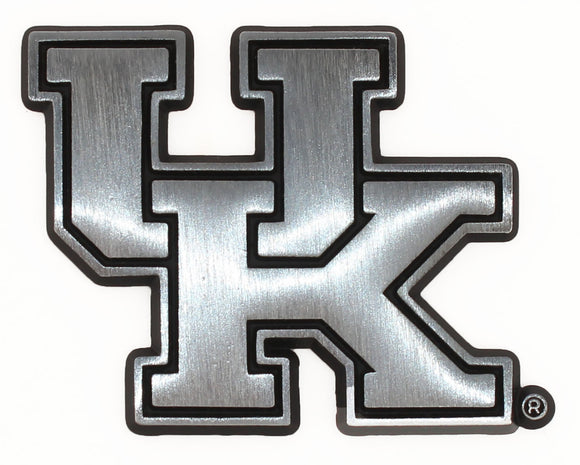 University of Kentucky Wildcats Brushed Stainless Metal Auto Emblem