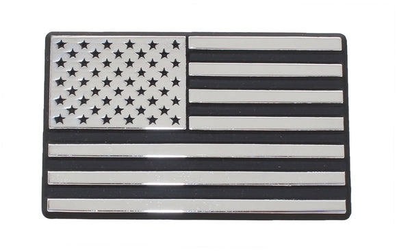 USA Flag Chrome Metal Auto Emblem