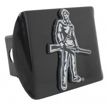 West Virginia Mountaineer Black Metal Hitch Cover