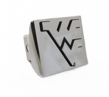 West Virginia University Chrome Metal Hitch Cover